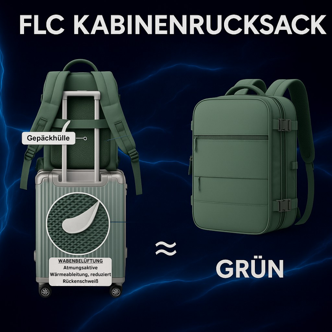 ✅ FLC Kabinenrucksack 40x20x25 cm – Perfekt für Ryanair & Co.