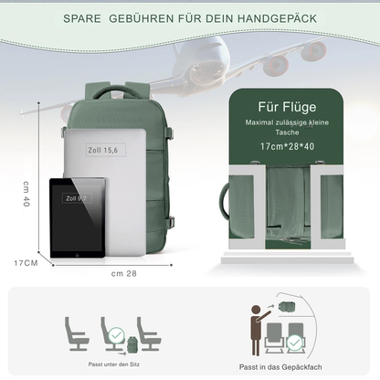 ✅ FLCC Kabinenrucksack 40x20x25 cm – Perfekt für Ryanair & Co.